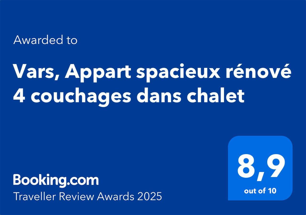 Vars, Appart Spacieux Renove 4 Couchages Dans Chalet Вар Экстерьер фото